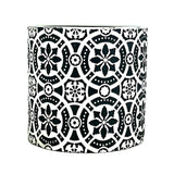 BLACK CIRCLE CERAMIC FLOWERPOT