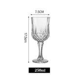 Diamond-embossed wine glass