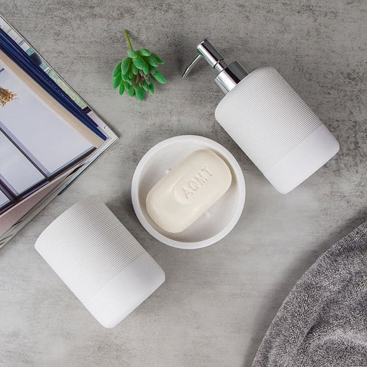 White Sandstone Soap Dispenser