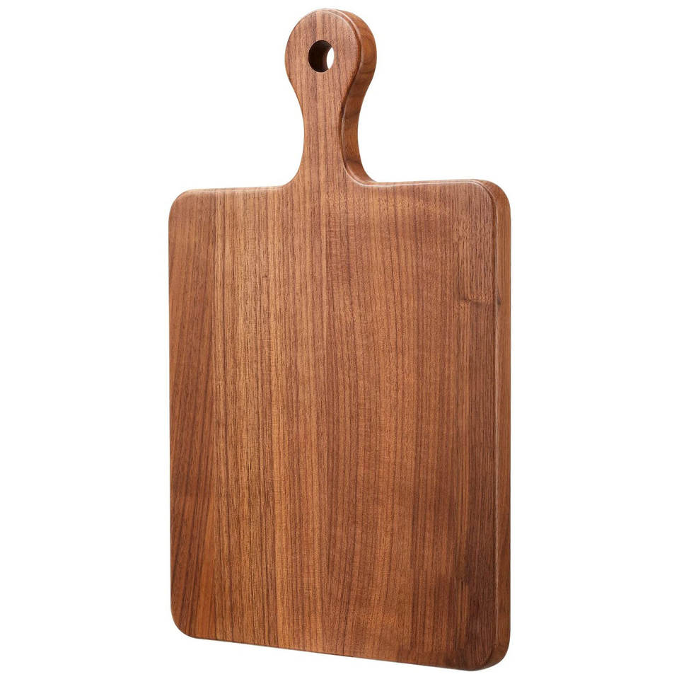 Wood Cutting Board Black Walnut Serving Board with Handle