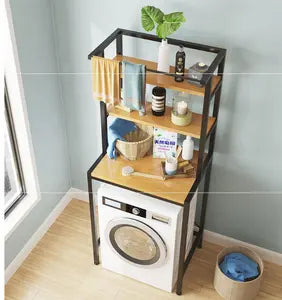 Bamboo arc storage rack Bathroom storage rack Multilayer optional bamboo storage rack