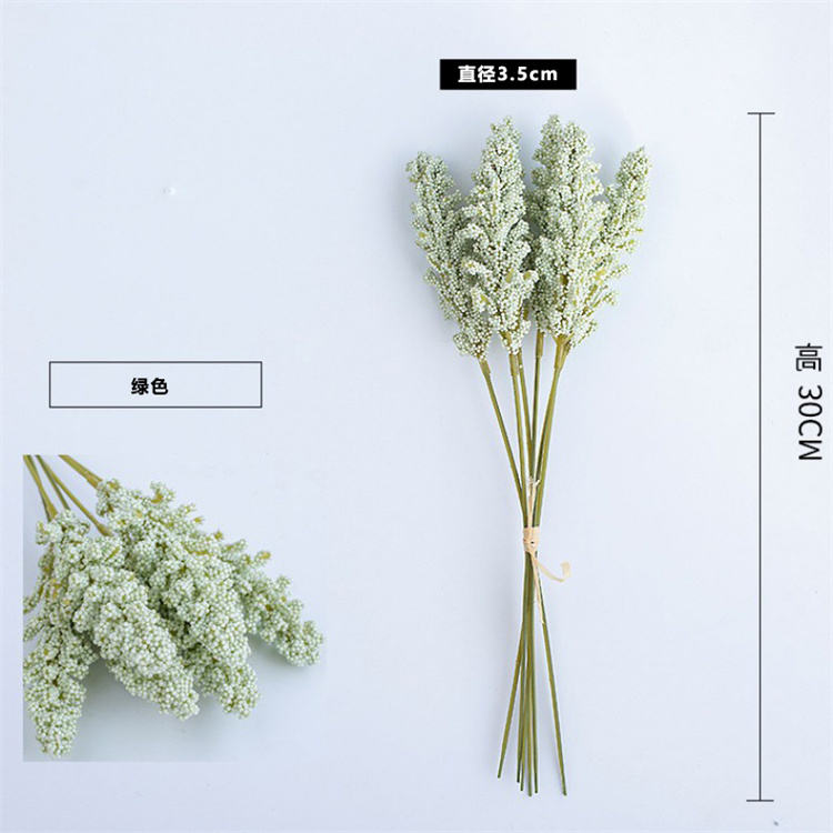 Artificial Corn Ears Flower Bunches Wheat Ear Stalk-Green