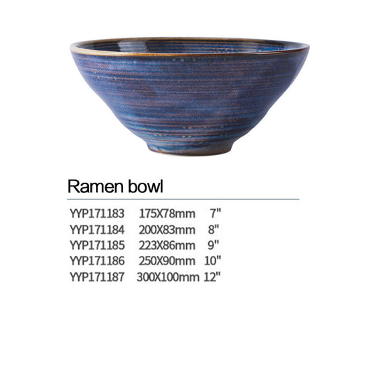 7inch Blue fambe ramen bowl