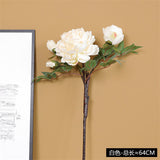 Artificial Flowers Fake Peony Silk Bouquet-White