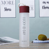 500ml Frosted Matt Glass Water Bottle Red