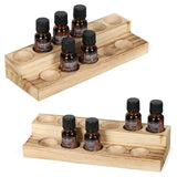 Essential Oils Storage Rack 2 Tiers Wooden Essential Nail Polish Display Holder For Bottles