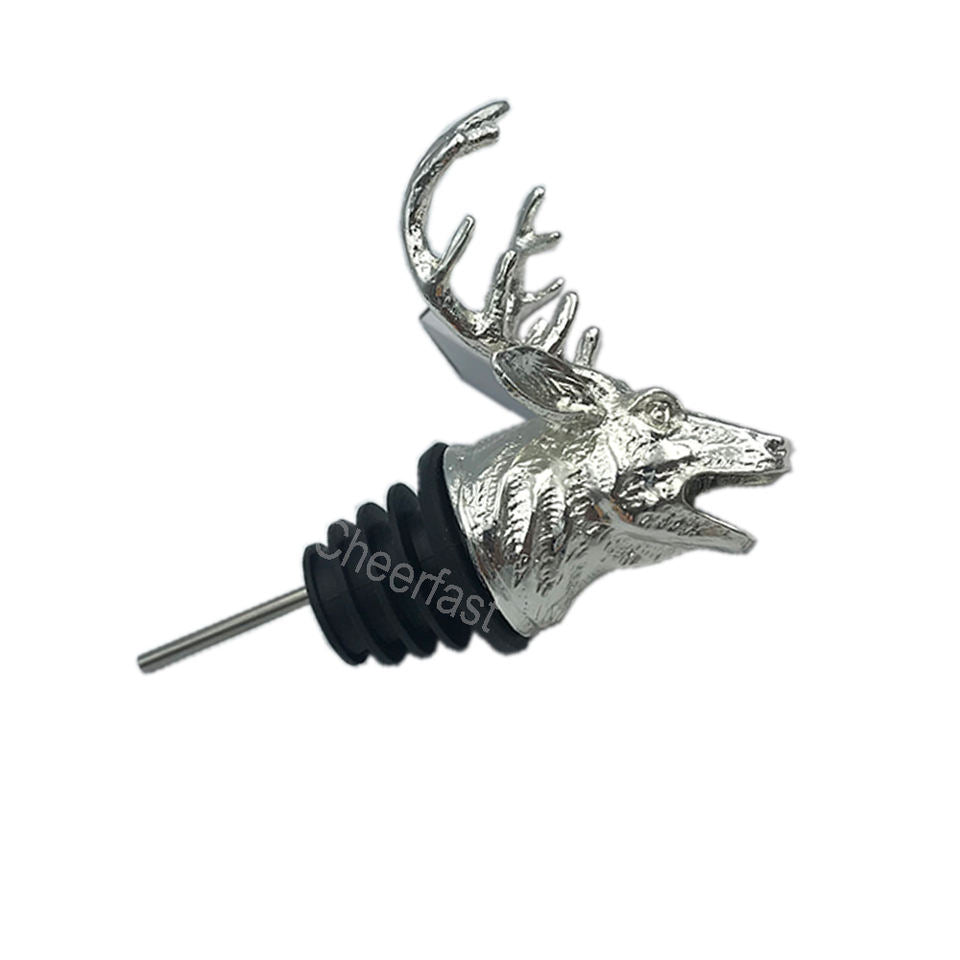 Deer silver oil & wine pourer