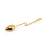 Gold Color Strawberry Shape Stainless Steel Tea Inufser