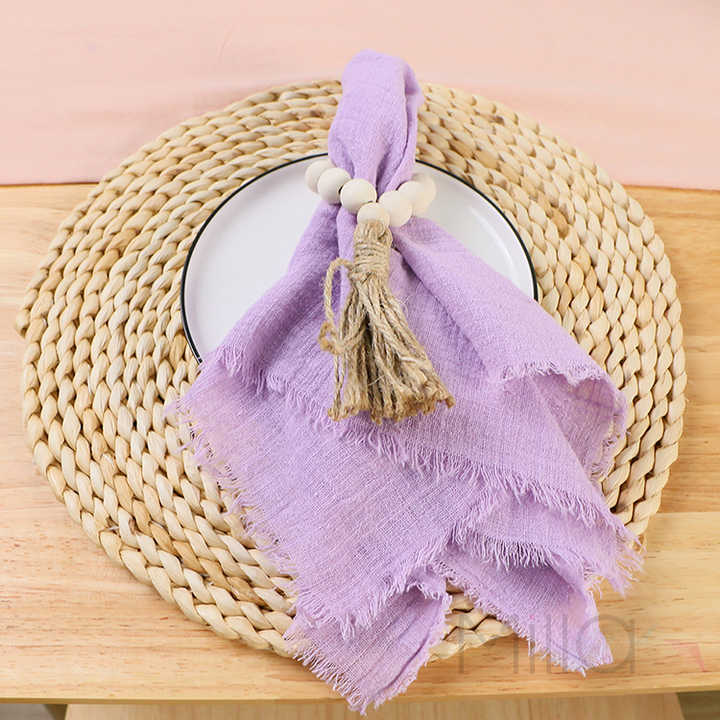 100% Cotton Pastoral Napkin 42x42cm Purple