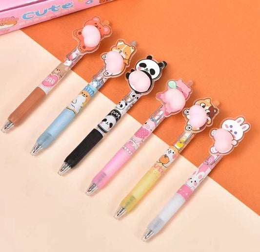 Cartoon Pressure reduced gel pen with soft tip