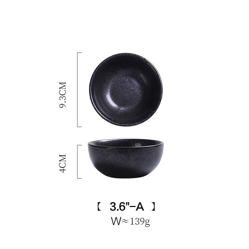 3.6 inch black Japanese bowl