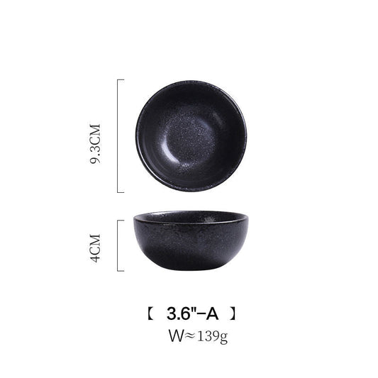 3.6 inch black Japanese bowl