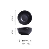 3.6 inch black Japanese bowl