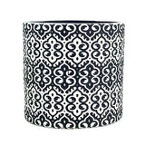 BLACK  SPIRCLE CERAMIC FLOWERPOT