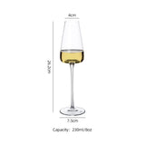 230ml Lead Free Crystal Dimple Champagne Glass