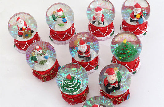 Mini Resin Glitter Snow Globe 6cm