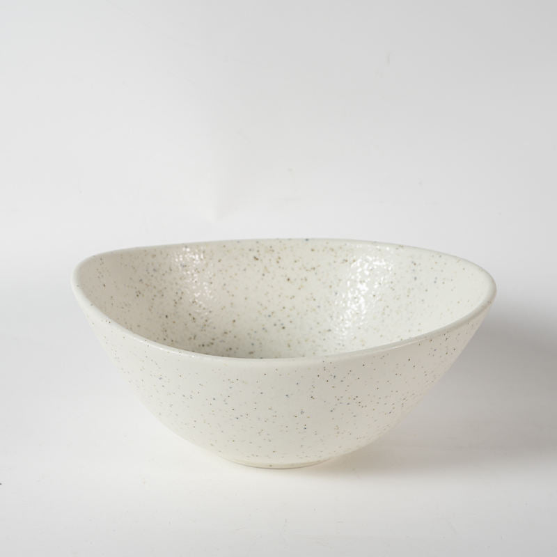 White Speckled 6"Oval bowl