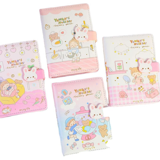 A6 Kawaii rabbit Leather journal cute notebook 112sheets