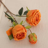 Artificial Roses Silk Flowers-Orange