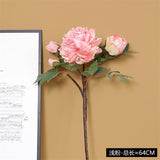 Artificial Flowers Fake Peony Silk Bouquet-Pink