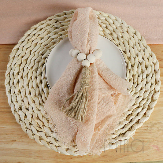 100% Cotton Pastoral Napkin 42x42cm Apricot