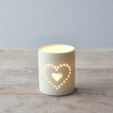 Heart Dot Candle Pot, 8cm