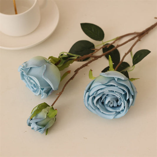 Artificial Roses Silk Flowers-Blue