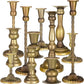 Metal candle holder in brass color – elegant and durable design, perfect for home décor, adding a touch of sophistication to any room, ideal for candles of various sizes, great for dining tables, living rooms, or special events.
