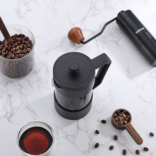 Mini Manual High Boroilicate Glass French Press Coffee Maker With Lid Supplier