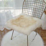 beige 35*35cm real lambswool chair pad,pieces