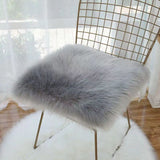 light gray 35*35cm real lambswool chair pad,pieces