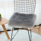 Dark gray 35×35cm real lambswool chair pad – luxurious and soft seat cushion, made from genuine wool for warmth and comfort, breathable and durable, perfect for dining chairs, office seats, or home décor, available in multiple pieces.