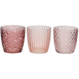 Pink Tea Light Holder, 3 Asrtd