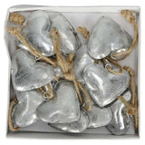 Zinc Heart Hangers, 12 Pack