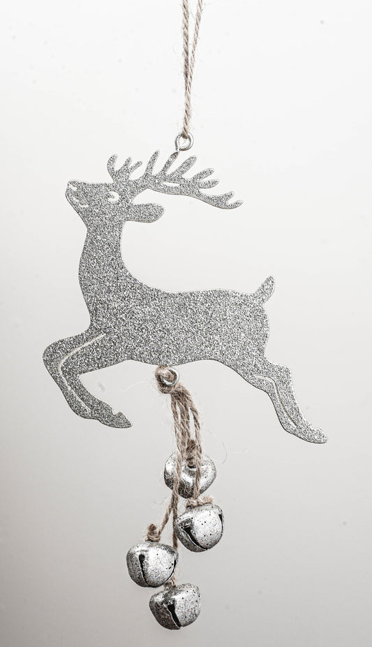 WHIMSY SILVER DEER HGR W/BELLS