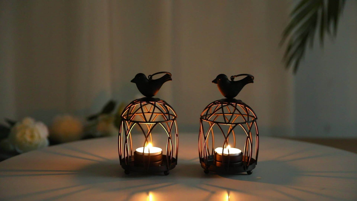 Decorative Home Decor Gifts Hollow Out black Candlestick Metal Lantern Candle Holder Gold Lantern Candle Holder