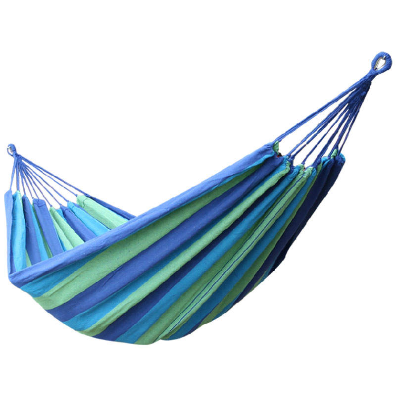 Durable Cotton Canvas Hammock with Tree Straps