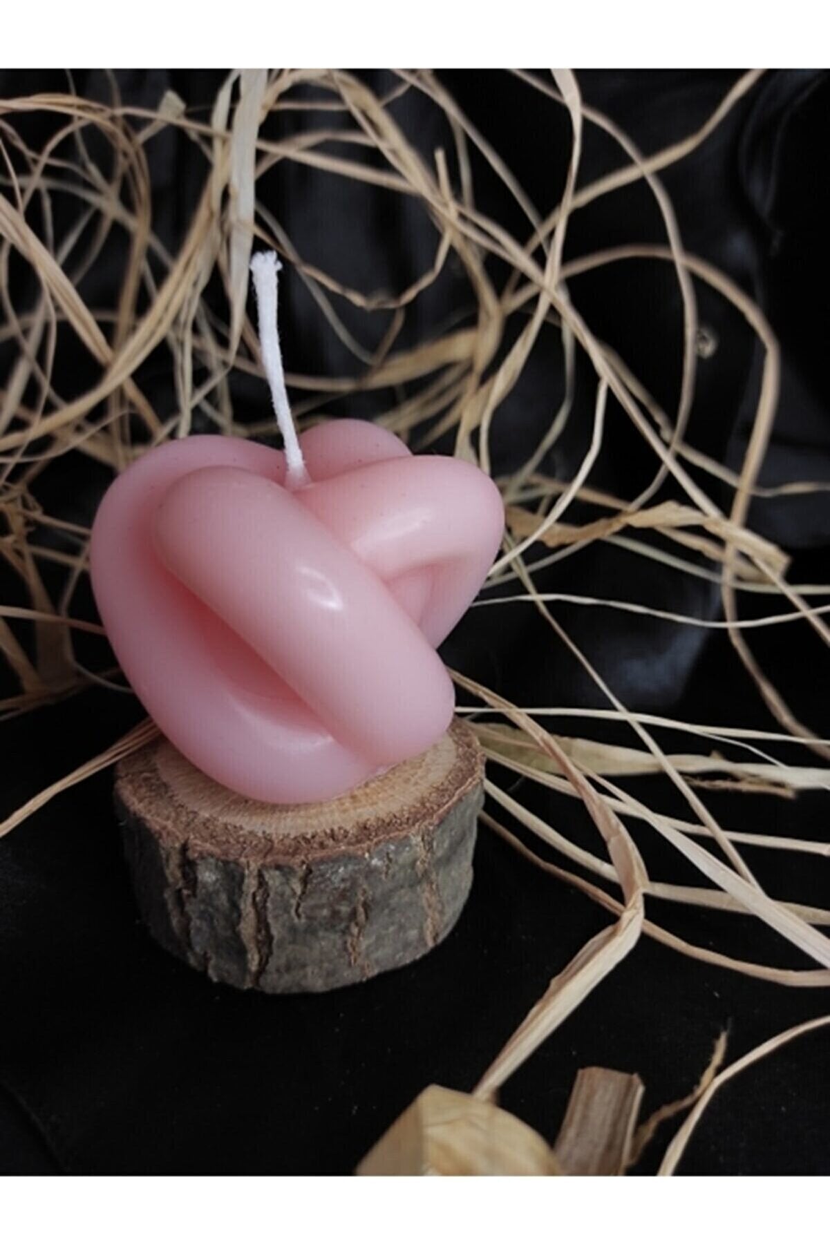 Pink Knot Soy Candle - Handmade